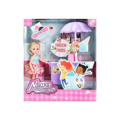 China Mini 2022 the factory promotion price summer ice cream theme children's role-playing toy doll set wholesale for sale