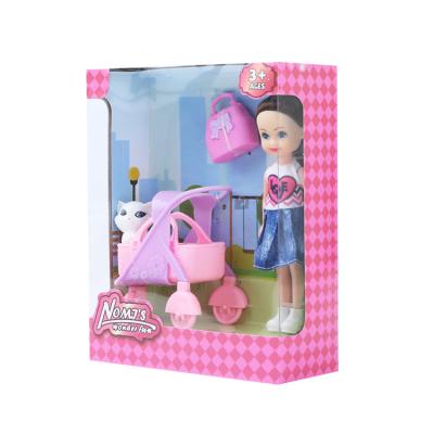 China TOY China Professional Manufacture MODEL doll set oriented outdoor play girl trolley doll toy set for sale