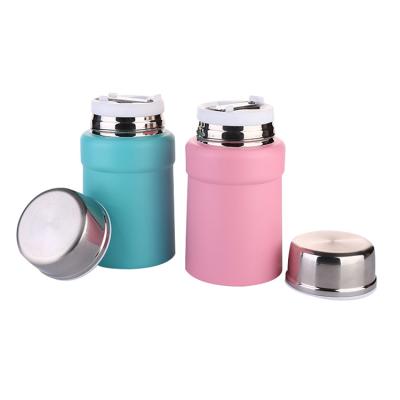 China Sustainable 600ml Stainless Steel Eco - Friendly Stocked Kids School Insulated Food Wamer Flask for sale