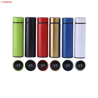 China 500ml Business Vacuum Flask Stored Smart Thermos Bottle Led Temperature Display Water Bottle Luxury Stainless Steel Smart Vacuum Flask for sale