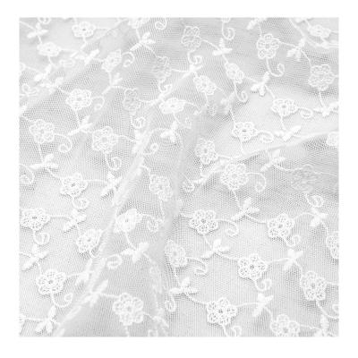 China Water soluble factory making durable white water soluble embroidery mesh cheap import jacquard voile lace fabric for sale