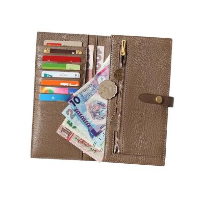 China Newest Waterproof Women Wallets Long Purse High Grade Latch Goat Skin Card Holder Ladies Wallet for sale