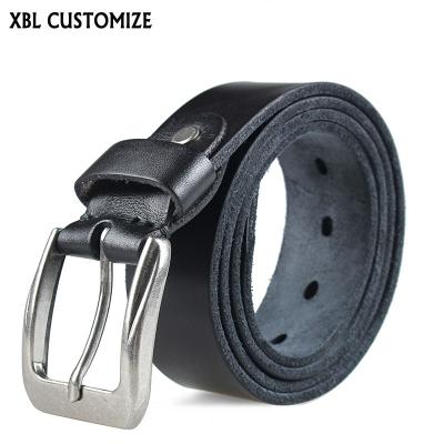 China Fashionable Real Cow Leather Custom Men Belt Retro Style Customize Mens Belts In Stock for sale