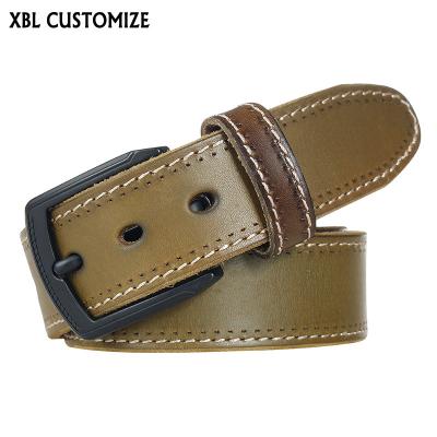 China Customizable belt 2022 retro retro buckle men's belt disrtess cowhide unisex softness manual leather belts for sale