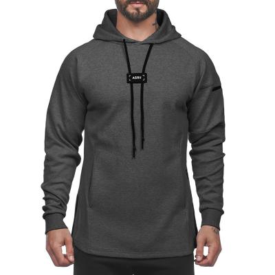 China Autumn And Winter Solid Color Anti-wrinkle Oversized Pullover Gym Sports Running Hoodie Plus Men for sale