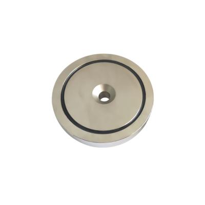 China High quality 32mm diameter neodymium pot magnet nicuni neodymium magnet with screw wholesale super strong magnet pot magnet with threaded shank eye for sale