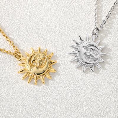 China 2022 FASHIONABLE New Stainless Steel Color Sun Gold And Silver Necklace for sale