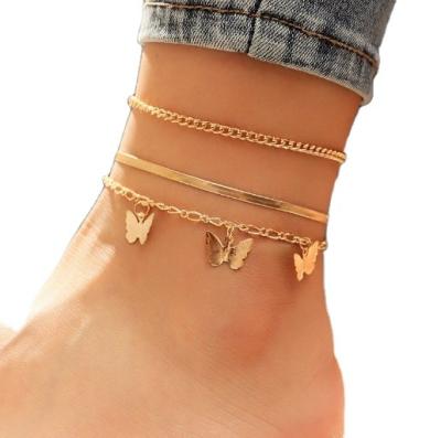 China All Hot Sale Amazon Seasons Gold Anklets Variety Jewelry Luxury Butterfly Anklet Jewelry Customized Anklets For Women for sale