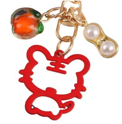 China Popular Hot Selling Decoration Gift New Arrival Tiger Shape Cute Animal Alloy Alloy Key Chain for sale