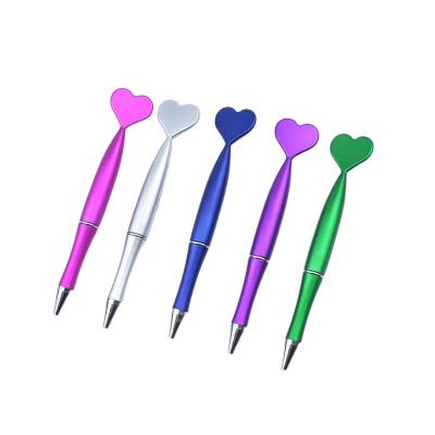 China Cute Hot Selling Twist Heart Shape Ballpoint Pen Colorful Pen Promotion Gift for sale