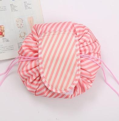 China 2022 Custom Eco-friendly Waterproof Drawstring Portable Makeup Wash Bags Travel Toiletry Cosmetic Bag For Women for sale