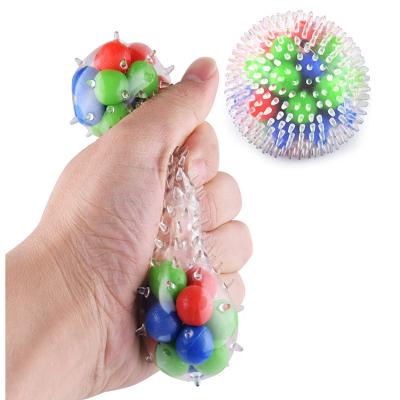 China Hot Sale Colorful TPR Beads DNA Stress Ball Soft Colorful Squeeze Bead Ball For Relaxation for sale