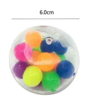 China Amazon DNA 6cm Colorful Stress Ball TPR Squeeze Squeezing Toys For Squeeze Colorful Sticky Ball Squishy Ball Squishy Bead Toys for sale