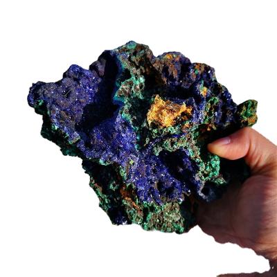 China Azurite Natural Malachite Reiki Quartz Specimen Healing Rough Crystal Mineral Stones from Europe for sale