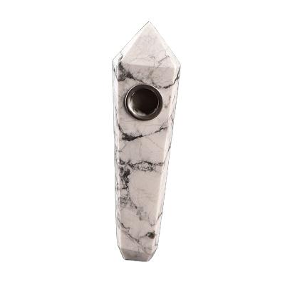 China Natural White Europe Turquoise Quartz Crystal Smoking Pipes Spuds for sale