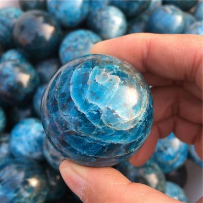 China New Crystal Quartz Sphere Polished Energy Natural Blue Apatite Crystal Balls from Europe for sale