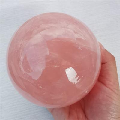 China Wholesale Natural Europe Rock Hand Polished Large Stones Quartz Spheres Beads Pink Crystal Balls for sale