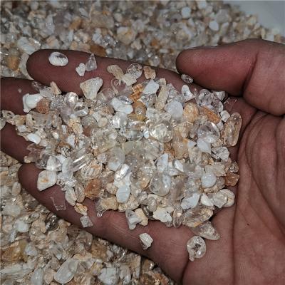 China Europe Crystal Tumbled Garden Stones Natural Lodolite Ghost Yellow Phantom Crystal Quartz Gravel for sale