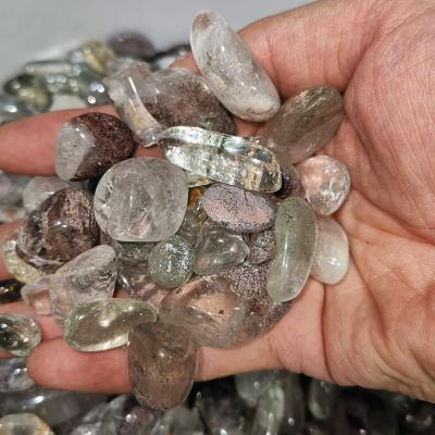 China Europe Garden Quartz Tumbled Stones Healing Stones Crystal Chips Ghost Natural Gravel for sale