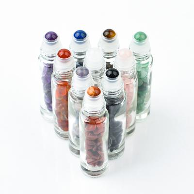 China Essential Glass Bottle Rollerball Oil China Crystal Lip Roll On Perfume Bottle 10ml for sale