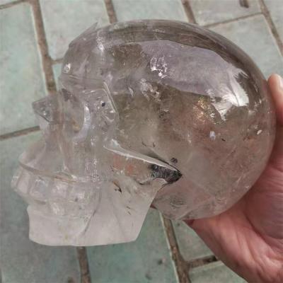 China Hot sale from Europe! natural same clear quartz crystal skulls, hand carved skull crystal head wholesale price for sale