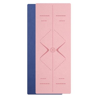 China 8mm Thickened Double Layer Non-Slip Yoga Mat Non Slip Fitness Tape Yoga Mat for sale