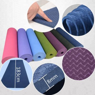 China Non-slip Purple Non-slip Yoga Mat Foam Exercise Fitness Workout Band Gym Home for sale