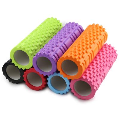 China Home Exercise Yoga Column Fitness Foam Yoga Pilates Roller Blocks Train Gym Massage Grid Point Therapy Exercise 30cm Physio- for sale