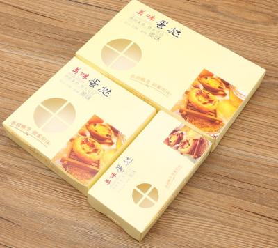 China Disposable Container Disposable Cake White Eggs Cardboard Food Packaging Tart Paper Box for sale