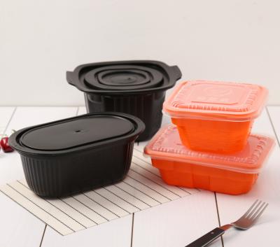 China Disposable Plastic Self Heating Hot Pot Food Container With Divider for sale