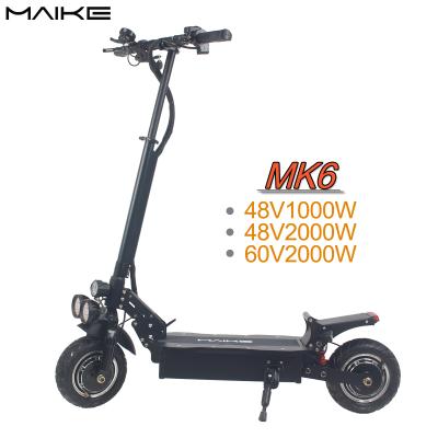 China maike MK6 10inch 1000w 20AH electric scooter unisex cheap powerful dual battery motor for sale