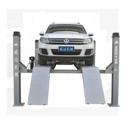 China Popular China WX-4-3500A four post car lift for sale,used 4 post car lift for sale,portable car hoist 4 post 3500kg for sale