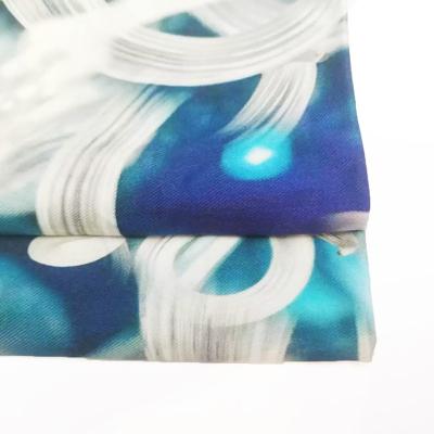 China Stretch Online Wholesale Shop Digital Printed Viscous Rayon Double Layer Twill Printing Woven Fabric for sale