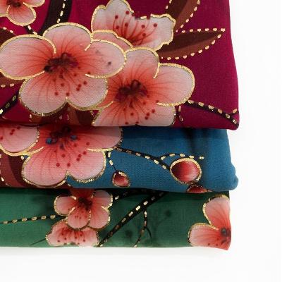 China Tear-Resistant Transfer Paper Print And Set Foil DTY Large Flower Jersey Print Knitted Plain Fabric Jersey for sale