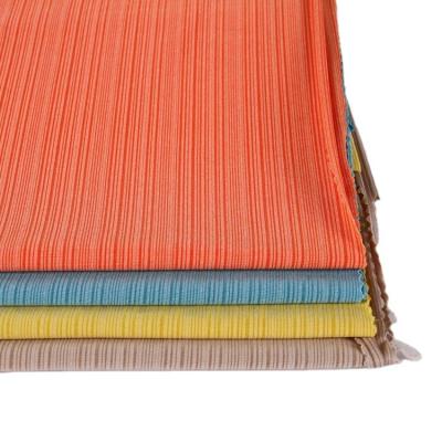 China Hot Selling Crystal Stretch Polyester Spandex Stripe Color Blend Knit Fabric for sale