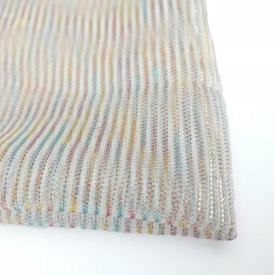 China China Textile Antistatic Glitter Mesh Moonlight Polyester And Metallic Yarn Lurex Knitted Fabric for sale