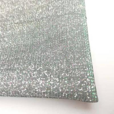 China Fashion China Textile Metallic Glitter Powder Polyester Foil And Lurex Knitted Fabric for sale