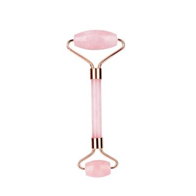 China Beautify Roller Silent Rose Quartz Beauty Massager Jade Roller Facial Skin Massager Christmas Gift for sale