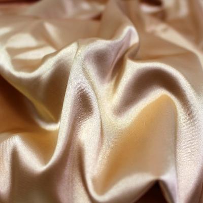 China Satin Polyester Pantone Color Number Stock Sample Anti-static Silk Elastic Woven Fabric 50D/36F FDY Starching 75D/36F DTY+40DSP for sale