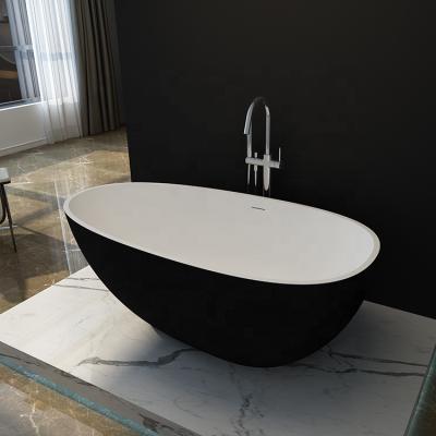 China Freestanding Artificial Stone Bathtubs Resin Bathtub Solid Outdoor Bathtub for sale