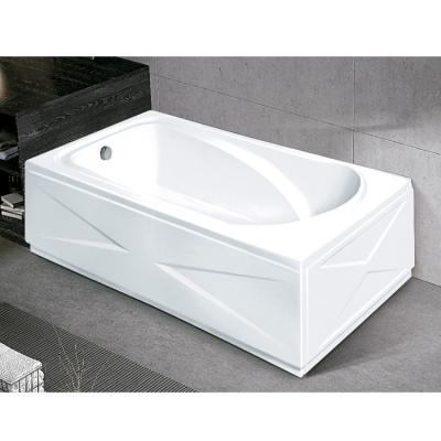 China New Style Square Skirt Free Standing Apron Double Side Bathroom Artificial Stone Bathtub Heights for sale