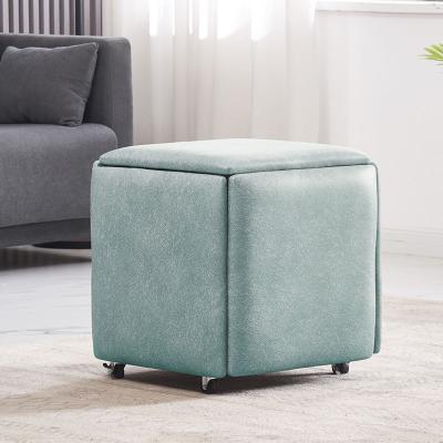 China Multifunctional Living Room 5 Amazon Best-Selling Items (Height) Adjustable In 1 Nordic Rubik's Fabric Textile Low Stool Apartment Cube Stool for sale