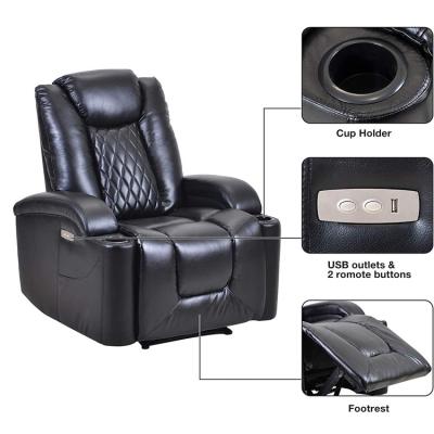 China OEM/ODM 3+2+1 Adjustable Furniture Comfortable Home VIP Home Movie Theater Recliner Electric Sectional Luxury Sofa (Other) for sale