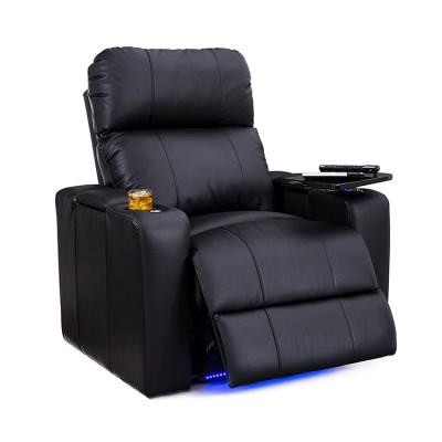 China Customized Comfortable Leather Home Sofa Recliner Extendable Movie Theater Sofa Single Seat VIP Furniture Cinema Recliner for sale