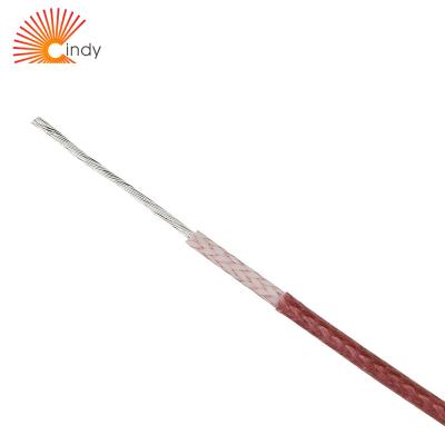 China Custom Woven Electrical Wire Silicone Cable High Temperature 180 Degree 300V 500V High Voltage Electrical Insulation for sale