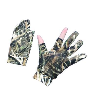 China Hunting Custom OEM Outdoor Hunting Sport Spandex Finger Gloves Winter Mitt Cartridge Camouflage Clothing for sale