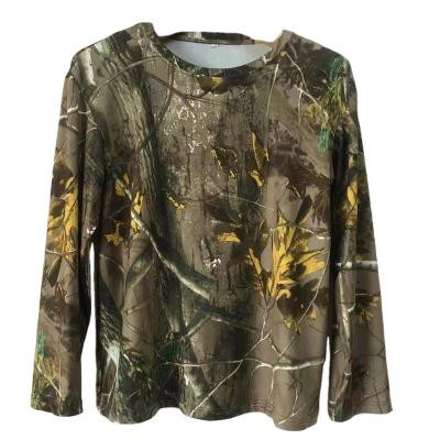 China OEM Order Camouflage Clothing Men's Long Sleeve T-shirt Acid Resistant Outdoor Hunting Quick Dry Custom Logo for sale