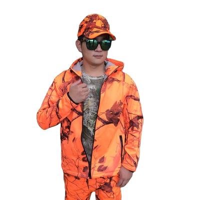 China Wholesale custom made outdoor hunting OEM order logo winter camouflage clothing cartridge jacket pants sportswear orange suit for sale