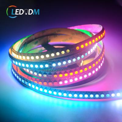 China Indoor& Outdoor Decoration High Density Led Strip Light WS2812B 5050 144LEDs/m DC 5v Digital Pixel Light 28W RGB Programmable Led Strip Light for sale