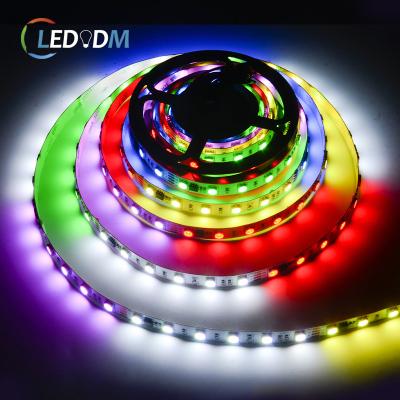 China Indoor& 60LEDs/m Flexible Pixel Strip Ribbon Rope High LED Decoration Accessible Strip Lights Outdoor Bright RGB LED Light DC12V 24V TM1934 for sale